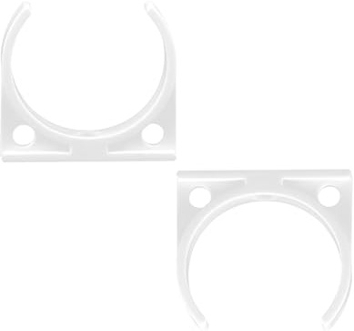Qrity 2 Stück Plastik Befestigungsschelle, 47x50mm Einzelklemmen Rohrschelle, Wasserfilter Clip, Klammer Halterung für Osmosepatronen und Wasserfilter