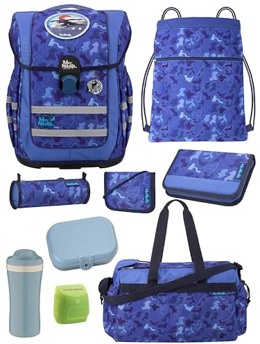 Familando - McNeill Ergo Complete Schulranzen Set - 9-teilig mit Schultüte - Puzzle - Ergonomisch & 3-Fach verstellbar - 1150g leicht mit 20L Volumen & Reflektoren - Für Grundschule ab 1. Klasse