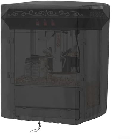 Popcorn Machine Cover,Waterproof Dustproof 420D Oxford Cloth Cover With Adjustable Drawstring For Popcorn Cart(C)