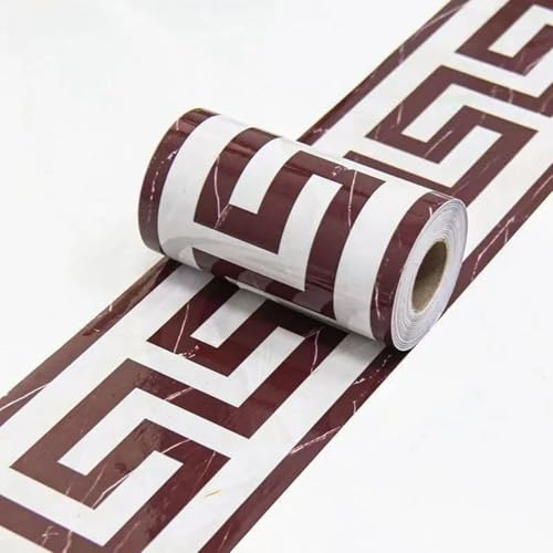 VisitRyl Tapetenbordüre Selbstklebend Roter Marmor 10cm X 1000cm – Einfache Montage für Wände
