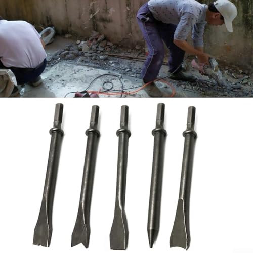 A Comprehensive 175mm Steel Air Hammer Chisel Set Designed to Handle Automotive Repairs and Metalworking Needs (Pointed Chisel)