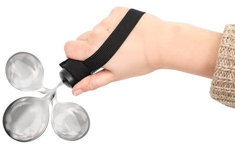4 cubiertos para discapacitados para adultos, cubiertos de fácil agarre para manos discapacitadas (cuchara flexible)