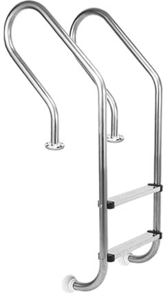 Escalera For Piscina,Escalera Mecánica For Piscinas De Alta Resistencia,peldaño De Acero Inoxidable 304,Entrada Escaleras For Piscinas Elevadas,con Pasamanos(2 Step)
