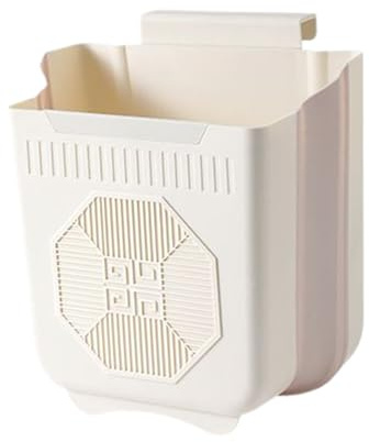 Contenedor de compostaje de cocina – Cubo de basura colgante | Contenedor de basura plegable | Armario de basura plegable colgante para puerta, dormitorio, baño, camping y mostrador | Estructura