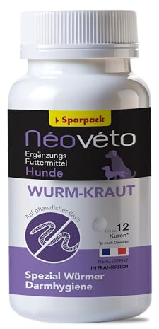 NEOVETO – Vermipurge – Desparasitante para Perros en Pastillas Naturales – Ingredientes Activos aprobados por el Servicio Veterinario Francés – Fácil administración – 30 Pastillas apetitosas