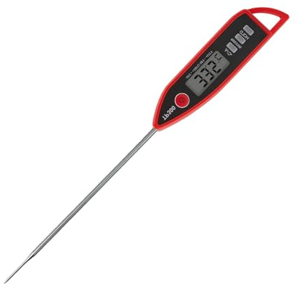 Maslasee Termometro digitale per carne, termometro per alimenti con lettura istantanea e sonda lunga, termometro da cucina impermeabile per barbecue, grill, caramelle, tacchino, carne, accurato con ℉