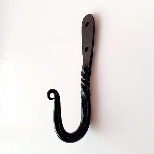 CRAFTOMATIK Mittelalter Wandhaken | Handgeschmiedete Wandhänger | Aufhängehaken im Nostalgisch-Antik Stil | HFWH11