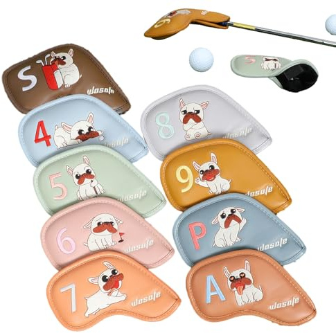 Coperture in ferro per mazze da golf, in pelle sintetica PU, per cani, per auto, guida, giochi, pratiche, casa, cortile, sport, ricreazione, competizioni