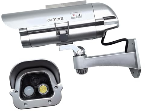 Telecamera finta solare, LED attivato dal movimento, 7 m 120 °, resistente alle intemperie luce di sicurezza esterna telecamera di sorveglianza solare telecamera finta fotocamera esterna