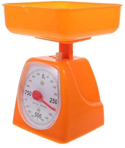 Bilancia Meccanica Cucina Analogica Quadrante Trasparente Arancia | Bilancia da Cucina Analogica di Precisione, Bilancia Cucina Manuale, Bilancia Pesa-porzioni Colore Casuale