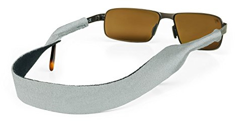 Croakies Original Glasses Strap, Silver 32 x 3/4