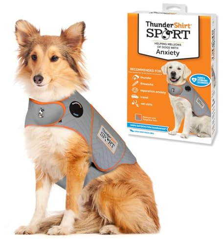 Thundershirt abbigliamento per cani Thundershirt Dog Anxiety Jacket, Platino, Large
