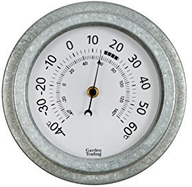 CKB Ltd® Vintage Outdoor Wall Garden Thermometer Gartenthermometer| Innen - und Außenbereich mit wetterfestem verzinktem Stahl | Traditionelle Anzeige Galvanisierter Stahl