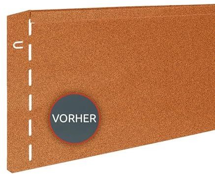 bellissa Rasenkante Beeteinfassung 50er-Set Cortenstahl 118x20 cm | Nutzlänge 57,5 m, aus wetterfestem Material für saubere Rasen- & Beetabgrenzung, Rasenbegrenzung Kante, robust & langlebig