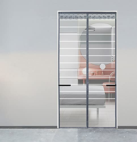 YZHY Nueva Mosquitera Puerta Magnetica Corredera,Malla de Fibra de Vidrio，Apagado Automático,para Puertas Abatible Balcón Puerta Corredera de Patio,Fácil instalación