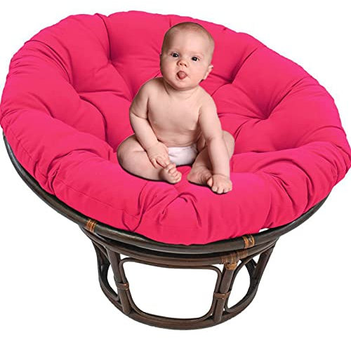 WENNEWU Polster Für Papasansessel,Kissen Für Gartensessel,Papasansessel Kissen,Rundes Stuhlkissen Papasan,Papasan Ersatzpolster Für Indoor Outdoor Garten,Outdoor6,120×120cm