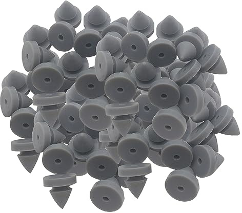 100 Pcs Rubber Door Silencer, Metal Door Anti Collision Silencer Heavy Duty Rubber Hinge Outlet Door Silencer 1/2 Inch Diameter for Metal Frame