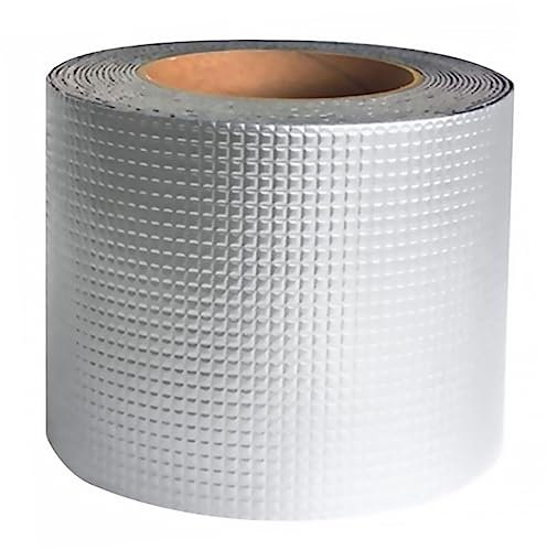 EXCEART Butyl-gummiband Wasserdichtes Selbstklebendes Dach-reparaturband Mit Aluminiumfolie Hohe Klebkraft Uv-beständig Flexibel Und Langlebig Für Heimwerker Rohrabdichtung
