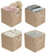 Kallax Lot de 4 boîtes de rangement pliables 30 x 30 x 30 cm - Grande boîte de rangement pliable en tissu - Paniers de rangement pour étagères Kallax - Pour vêtements, jouets, outils, penderie (kaki)