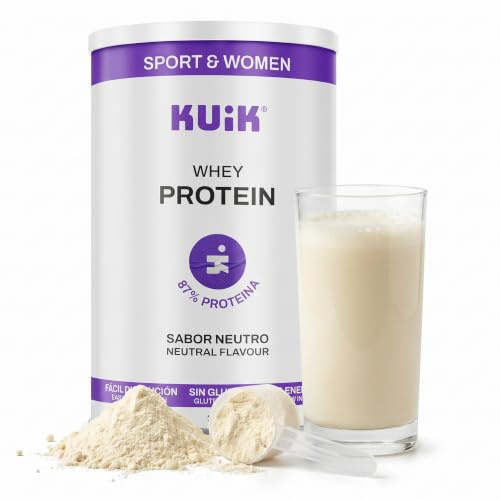 KUIK Sport | Proteína Whey aislada | Isolate Whey Protein | Recuperación muscular y fuerza | Nutrición deportiva para mujeres | Sabor Neutro - 330 g