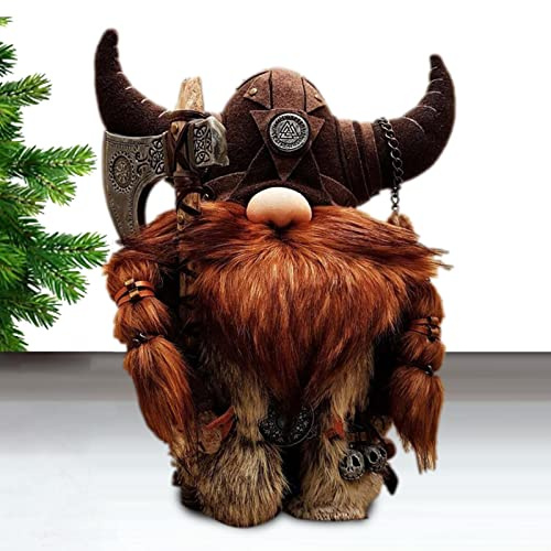 Arrovarp Peluche, Statue de Guerrier, Nain de Jardin, Nains de Nordiques, Guerrier, Lutin pour l'extérieur, Jardin, Bureau, décoration de la Maison