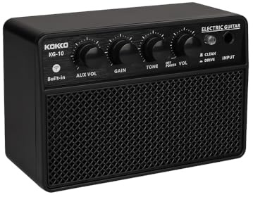 CHOYUE 10W Small Electric Guitar Amp Mini Portable Guitar Practice Speaker for Daily Practice Street Performances Rechargeable Portable Audio Supports BT/Headphone Connection 6.35mm Interface Plug and