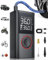 Powools Kabelloser Elektrische Luftpumpe, 150PSI Akku Kompressor Fahrradpumpe mit LED-Licht & Auto-Stopp, Wiederaufladbare Reifenpumpe für E-Bike, Auto, Motorrad, Bälle, Schwarz, 8.90x4.75x13.70cm