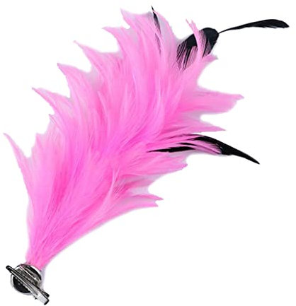 Kabelife Multicolor Federn Brosche Ansteckblume Corsage Federn Haarnadel Haarschmuck für Kleidung Taschen Hüte zum Hochzeit Bankett Party (Schwarz)