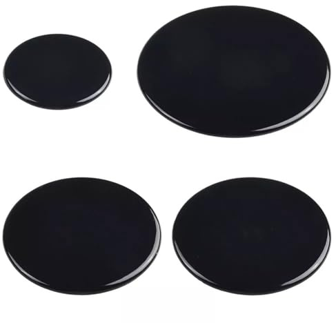 Juego de 4 tapas de repuesto para quemador de gas SABAF, 55 mm, 75 mm, 100 mm, construcción duradera de hierro y aluminio, distribución uniforme del calor (plano)