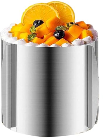 Kaxenig Cercle À Patisserie, Anneaux De Gâteau pour La Cuisson, Reglable 16-30cm en Acier Inoxydable Cercle A Gateau, Moule À Mousse pour Dessert Gâteau