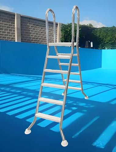 AIBOTY Swimming Pool Ladder, 5-Step Double Handrails Stair, Thickened Heavy Duty Stainless Steel Pools Steps, Supports 500 LBS for 48-62 inch Above Ground Pools