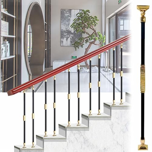 Pasamanos Escalera Barandillas, Balaustres de barandilla de escalera interi, Pilar de Barandilla en Aleación de Magnesio-Aluminio – Instalación Fácil, para Escalera, Balcón, Terraza(1pc)