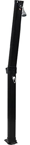 Gecheer Doccia ad Energia Solare Pieghevole Nera 214 cm 23 L,Doccia Lavapiedi da Esterno Doccia per Piscina,Doccia Esterna Giardino,P91719