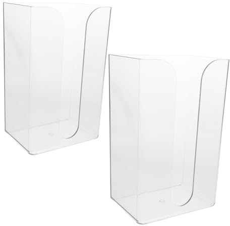 TOPPERFUN Scatola Di Fazzoletti Da Parete Trasparente Senza Perforazione, Porta Fazzoletti Da Bagno Grande Capacità, Dispenser Salvaspazio Per Cucina, Ufficio e Camera Da Letto, Set Da 2 Pezzi
