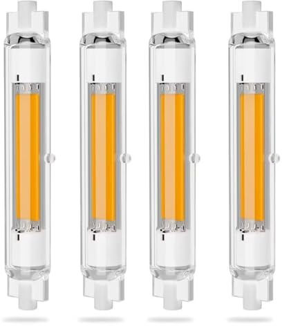 Dvnoua R7S LED 118mm 30W Dimmbar Lampen | 30W R7S LED Stab Lampen Ersatz für 300W Halogen Leuchtmittel, R7s led Glühbirne Kaltweiß 6000K 3000LM, Kein Flackern, 360°Abstrahlwinkel, 4er Pack