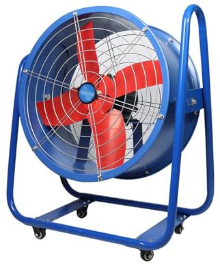 Xilin-872 Metal Floor Fan- Industrial Electric Fan Hand Push Type Movable Post Fan Machine Axial Flow Fan Powerful Extractor Fan Industrial Standing Fan(20 inch)
