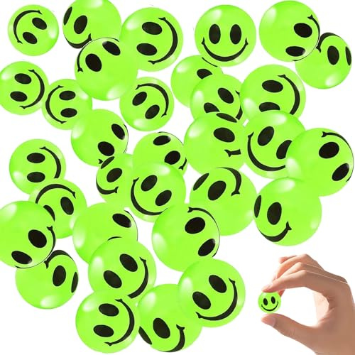 Meanju 36 Pièces Balles rebondissantes,Balle Rebondissante Fluorescentes | 25mm Balle Rebondissantes,Caoutchouc Rebondissante Balles,Bounce Balls,Remplissage de Sac Cadeau de Récompense D'école