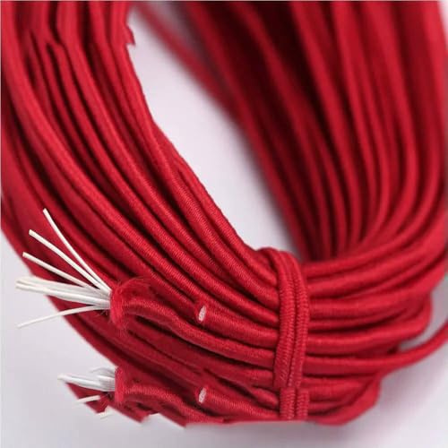 Banda elástica redonda de 2 mm, cuerda de goma de color, accesorio para el cabello, banda de goma, cordón elástico con cuentas, costura, 04, 2 mm, 5 m