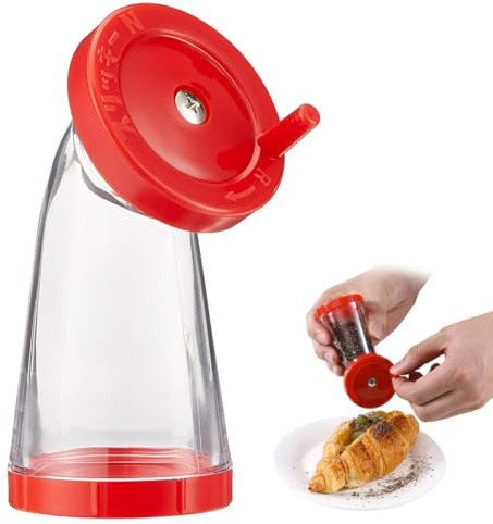 YOFDAL 1 PCS Moulin à sésame, bouteille hachoir à épices portable,Moulin manuel pour sel ou poivre,pour une utilisation dans la cuisine dans l'appartement et la maison pour sel, poivre, café, salade
