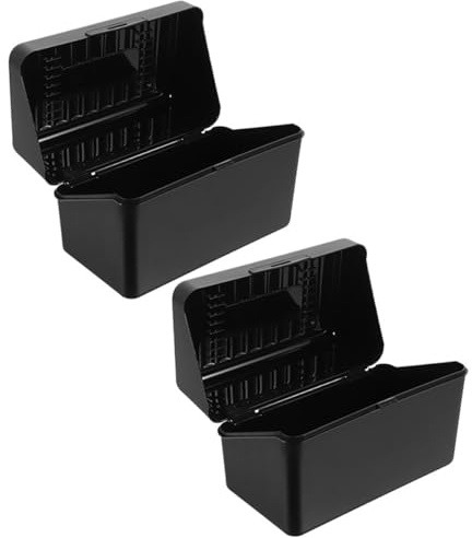 UKCOCO Porta Biglietti da Visita 2 Pezzi in Pp Nero, Contenitore Portatile per Schede da Ufficio e Organizzatore di Carte da Tavolo, Scatola Porta-carte Resistente per Cliniche, Uffici