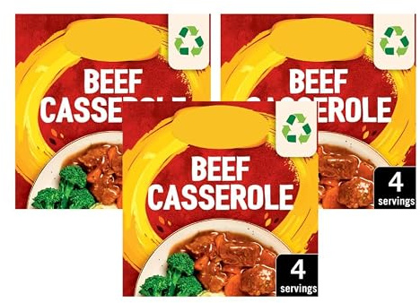 Beef Casserole Recipe Mix, Blended with Paprika and Parsley, No Artificial Colours, Pack of 3, 38g, Serves 4