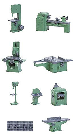 Faller FA 180455 - Werkstattausstattung, Zubehör für die Modelleisenbahn, Modellbau, grün