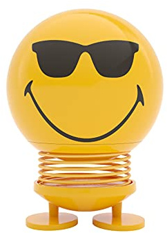 Hoptimist Smiley Cool Deko Skandinavisch, Deko Wohnzimmer, Schreibtisch Deko, Büro Gadgets, Tolle Kleine Geschenke, 10 x 10 x 14 cm, Large, Gelb