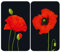 WENKO Plaque de Recouvrement Universelle Mod. Coquelicot, réglable en hauteur pour tout type de cuisinière, planche à découper et protection anti-éclaboussures, verre, 30 x 52 cm, 2 pièces