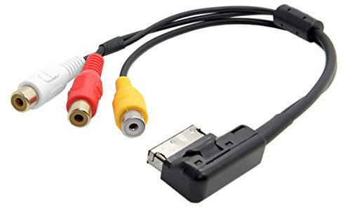 Cavo di ingresso DVD DVD femmina da MMI a 3 RCA audio video AMI per auto nero