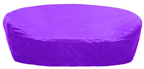 Kaufpirat Premium Bâche Bain de Soleil Ronde Ø 120x85 cm Mobilier de Jardin Housse de Table de Jardin Couvercle de Protection Couvrant Couverture 900 D 500 GR ML 6000 mm étanchéité Lilas