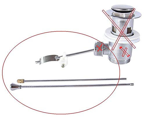 Pièce articulée et barre de traction pour bonde siphon et valve push up GSuZS