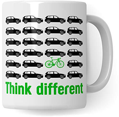 Pagma Druck Fahrrad Tasse, Geschenk Fahrradfahrer Männer, Umweltschutz Klimaschutz Klimawandel Fahrrad, Becher Fahrräder, Geschenkideen lustig Radsport Radfahren Radfahrer Kaffeetasse