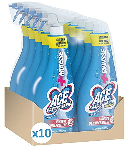 ACE Candeggina Spray Mousse Blumenharmonie + Nachfüllpack - Karton mit 5 Packungen, 2 x 800 ml