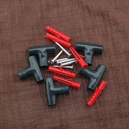 30 Packs Greenhouse Chicken Wire T Clip Kit, with Screw Anchor | for Garden Wall Mesh Fencing Panel Fix Supporting Plant Climbing Plant Vine Support Net